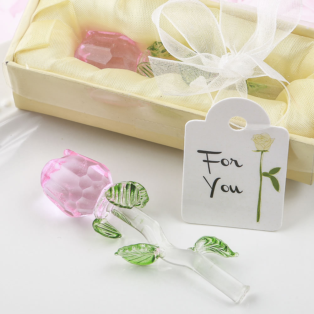 Exquisite Crystal Long stem pink rose
