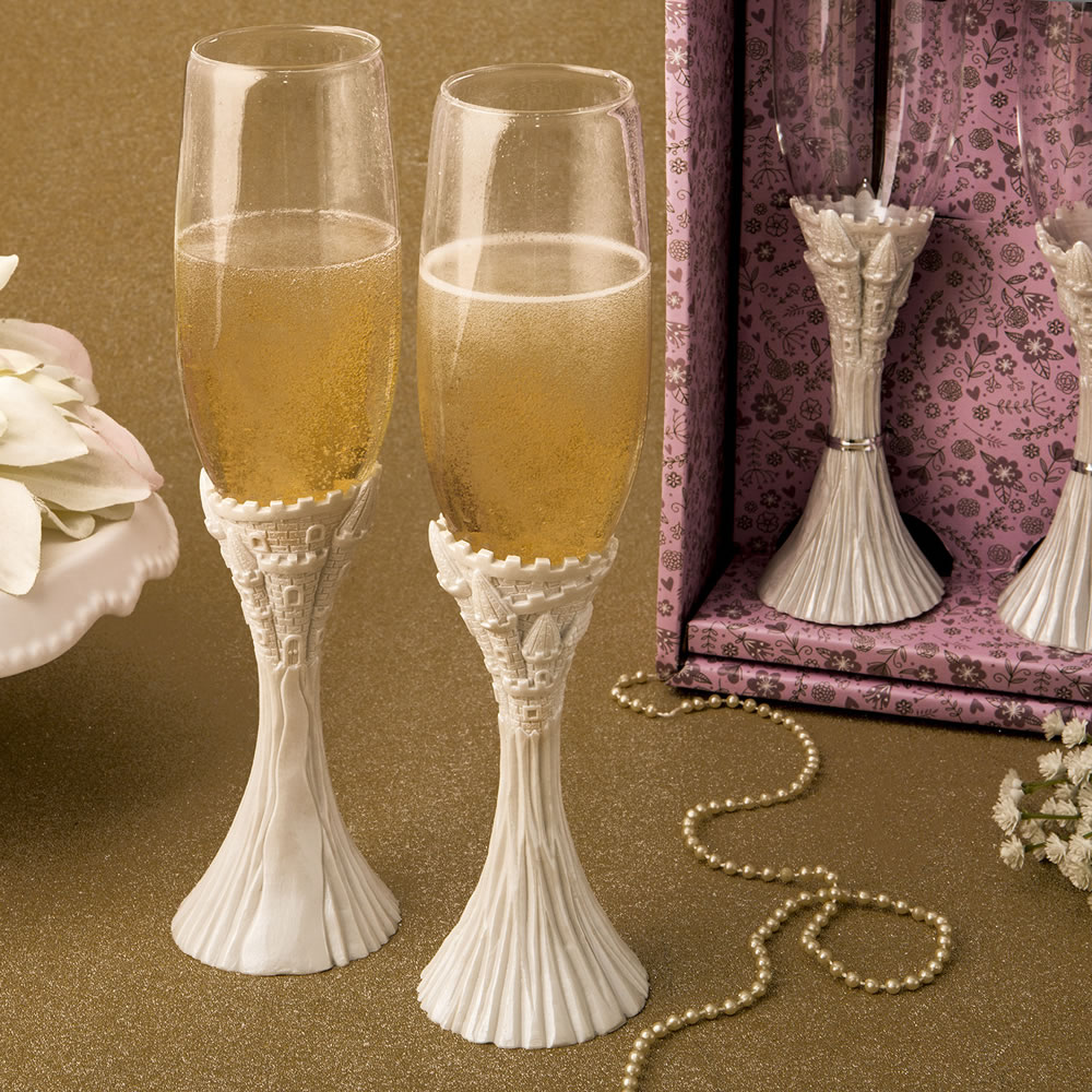 Fairytale design / Cinderella theme flute champagne setset