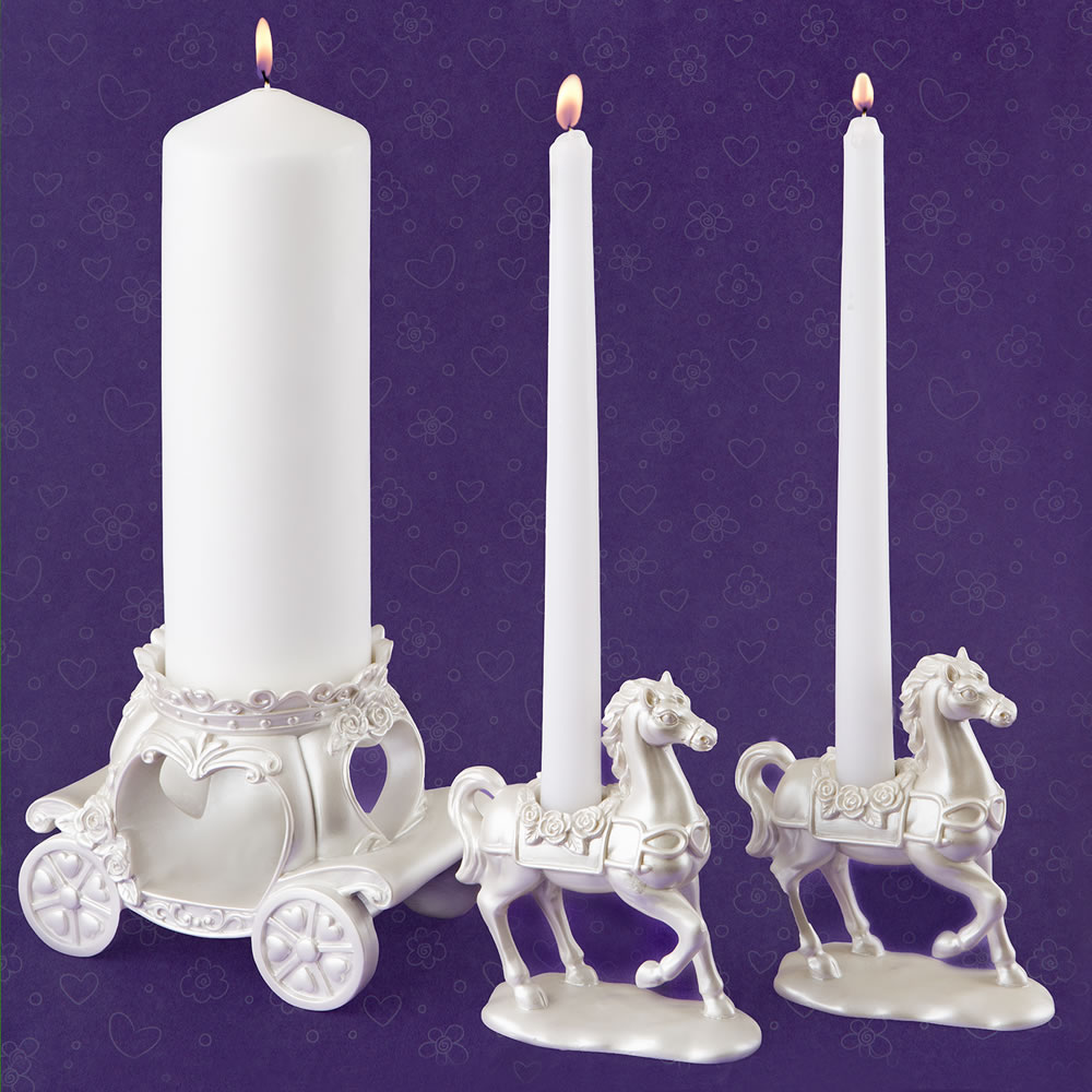 Elegant Fairytale Unity candle holder set