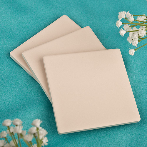 Bisque Style Ivory Ceramic Tile Coaster