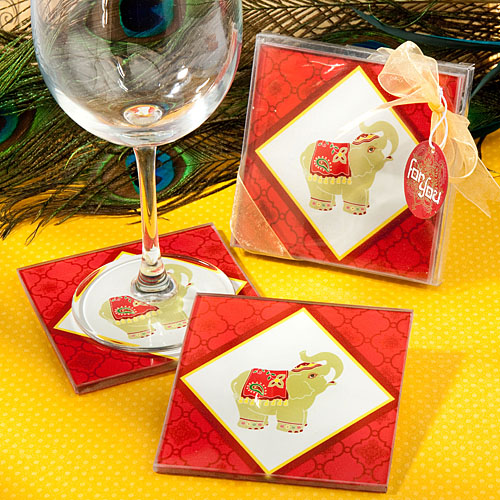 Elephant design coaster sets