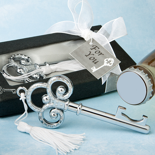 Vintage Skeleton Key Bottle Opener - Silver