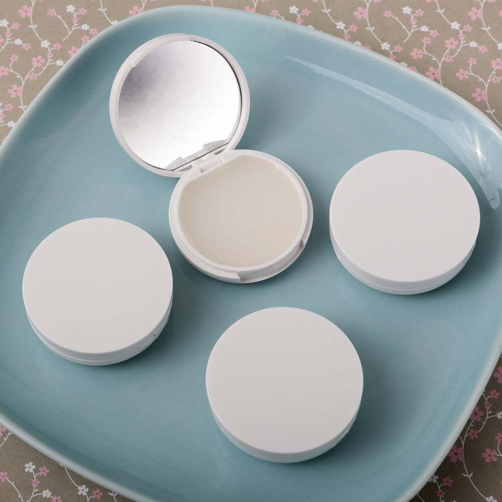Perfectly Plain Collection vanilla scented lip balm with real glass mirror
