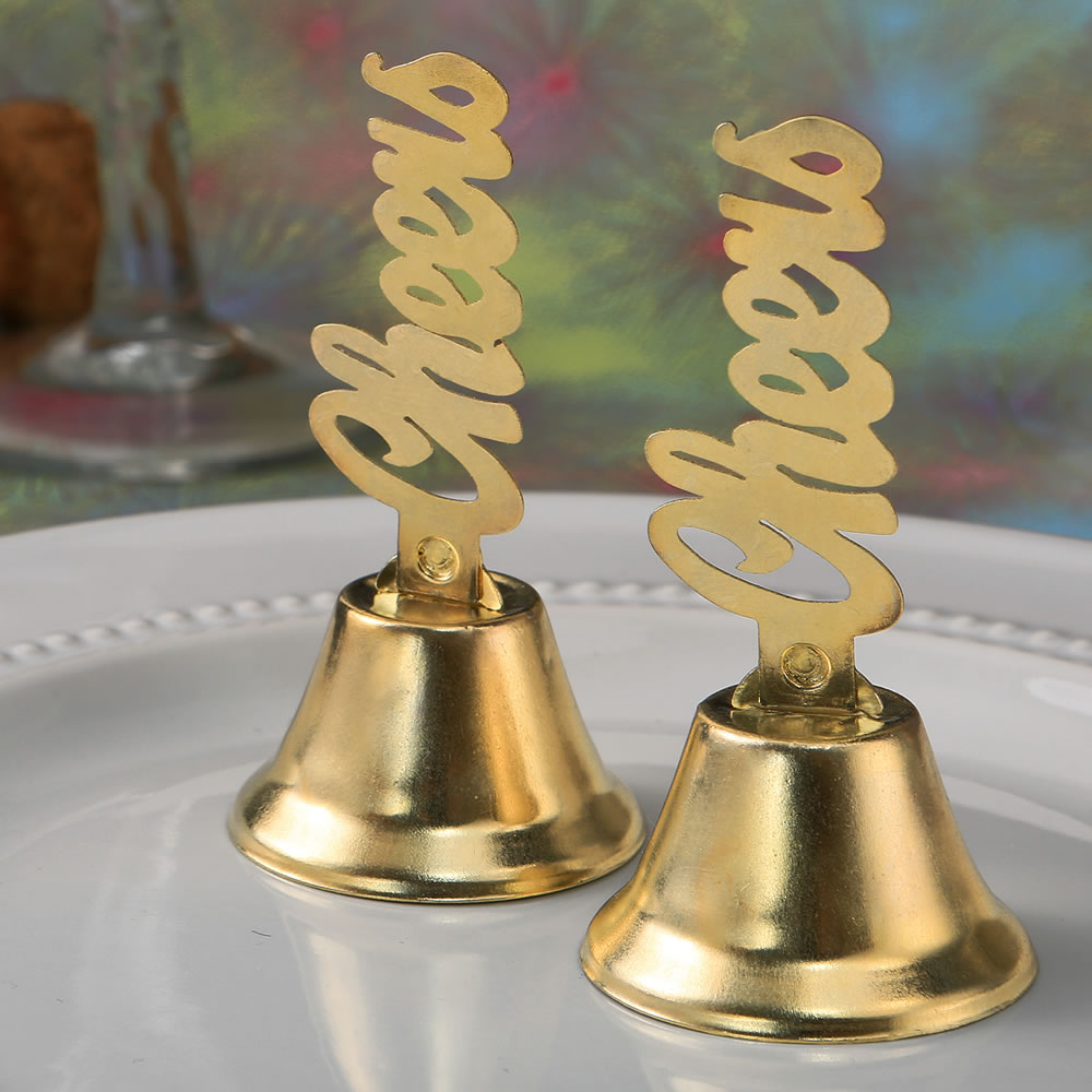 Metal Cheers bell kissing bells with golden finish