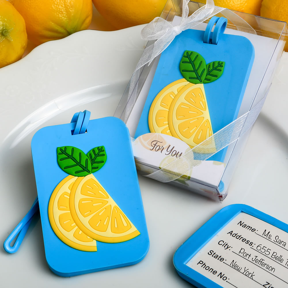 Citrus themed luggage tag