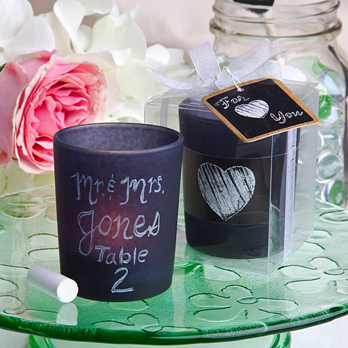Blackboard Design Candle Favors White Chalk Included