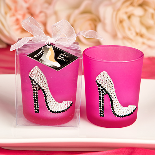 Girly high heel shoe votive candle holder