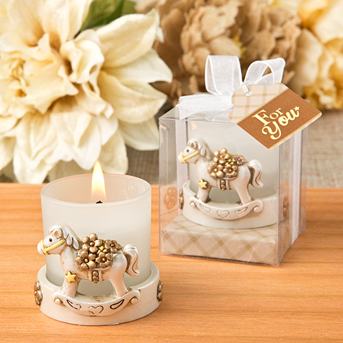 Vintage Rocking Horse votive candle holder