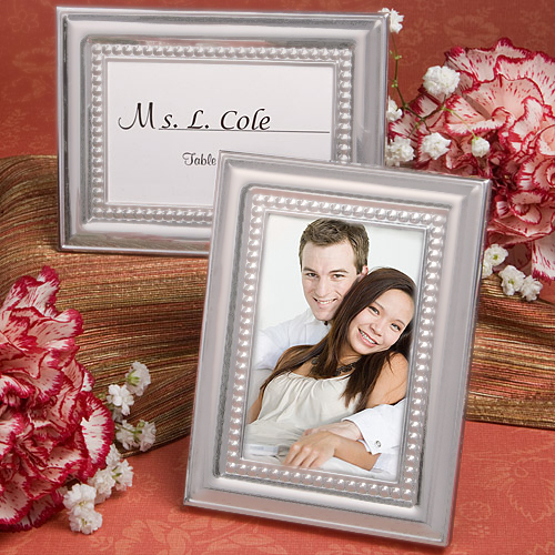 Matte Silver Metal Place Card/Photo Frames
