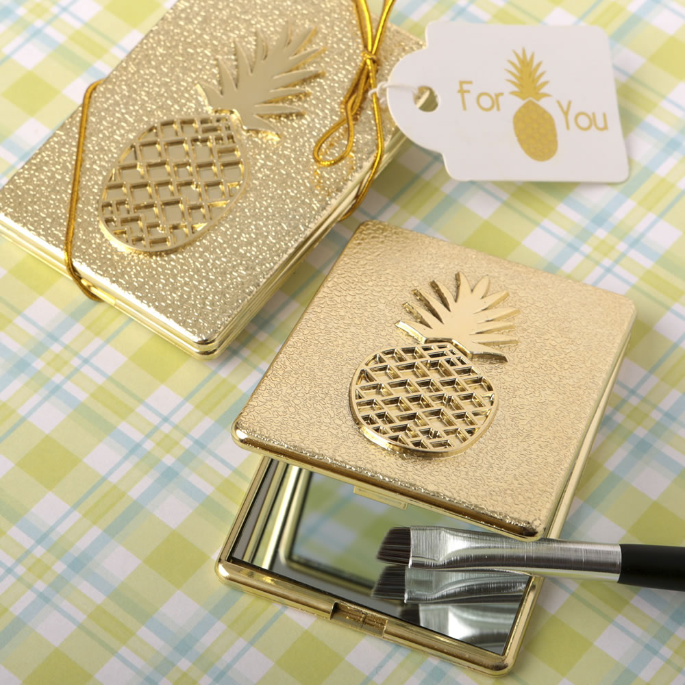 Pineapple themed Warm Welcome Collection compact mirror