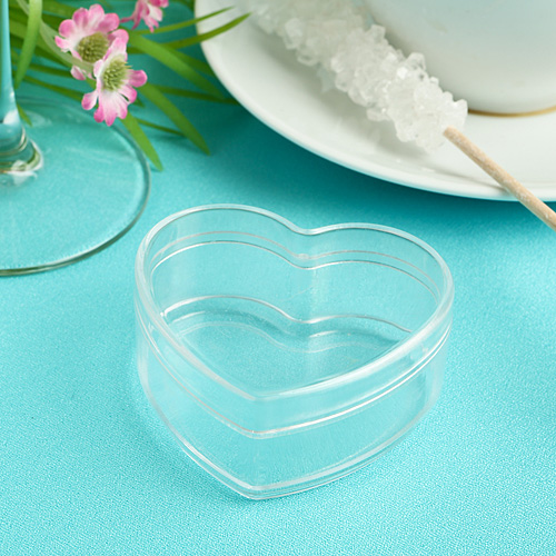 Heart Shaped Clear Plastic Box