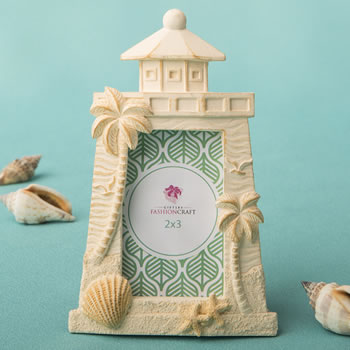Beach themed Light house design placecard frame