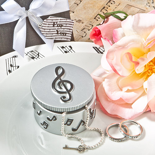 Adorable musical note trinket box favors