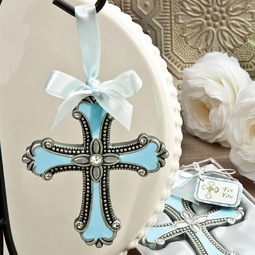Blue cross ornaments