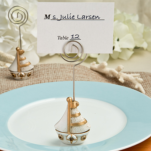 Vintage Sail Boat Themed place card and photo holders