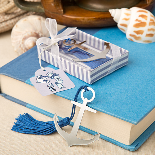 Nautical themed anchor book mark