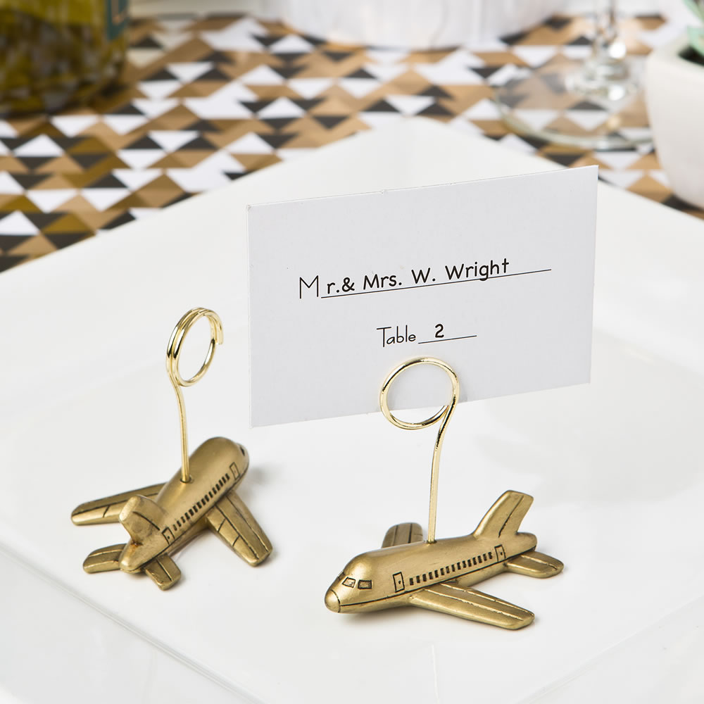 Airplane design placecard or photo holders