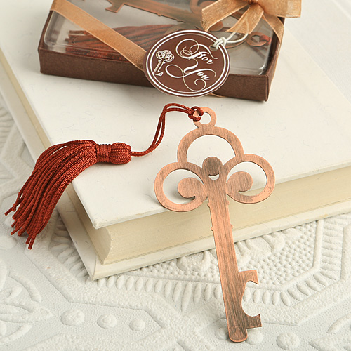 Vintage Copper Color Skeleton Key Bookmark