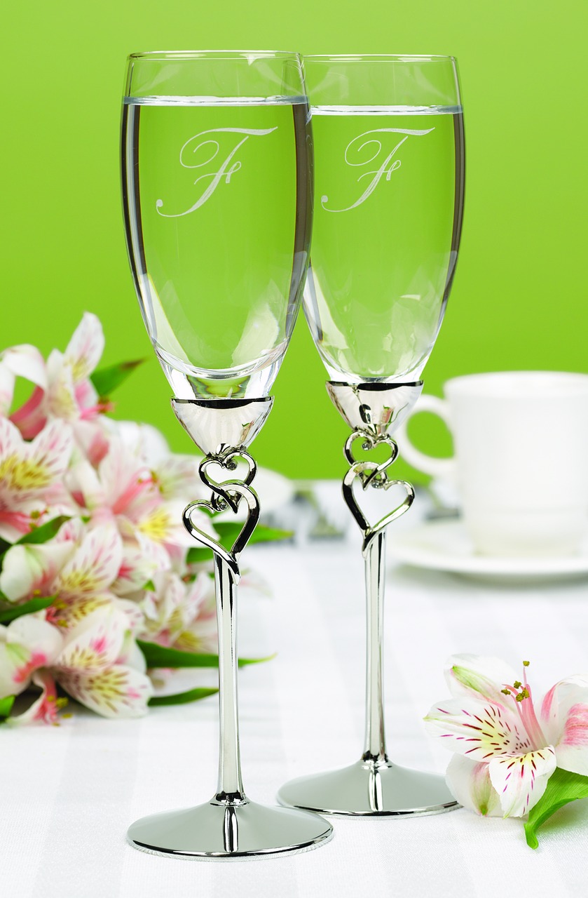 Personalized Entwined Hearts Flutes