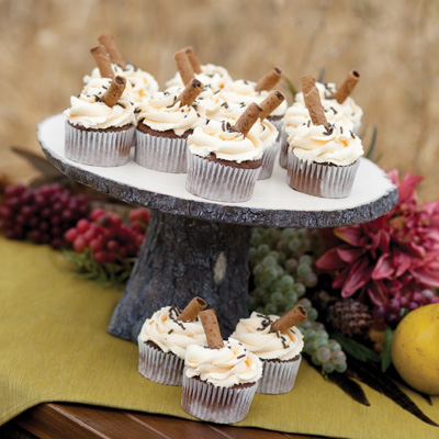 Rustic Log Cake Stand