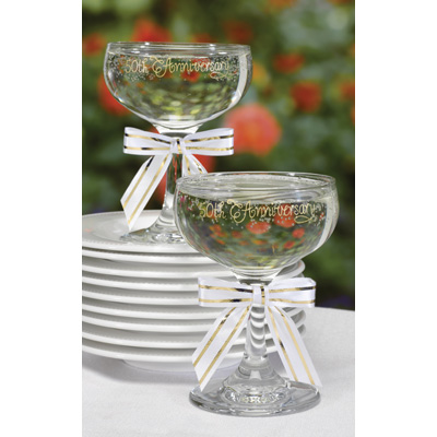 50th Anniversary Champagne Glasses