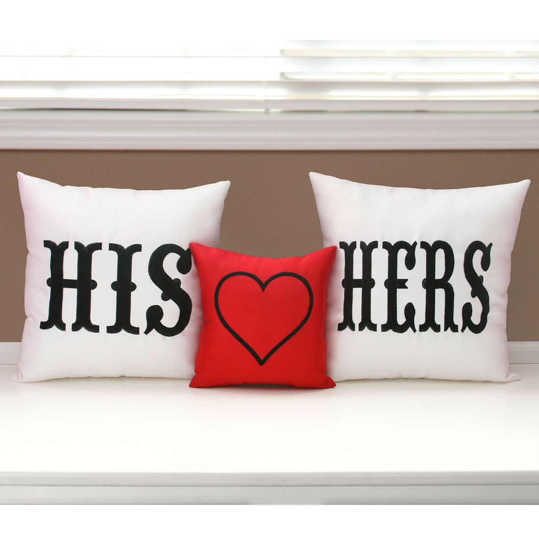 His & Hers Throw Pillow