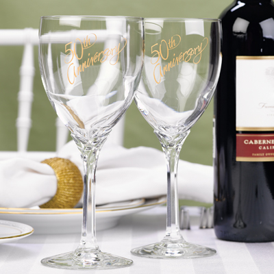 50th Anniversary Wine Glasses