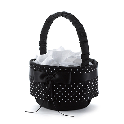 Polka Dot Flower Basket