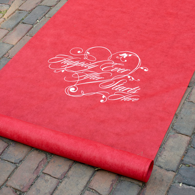 Happily Ever After Aisle Runner - Red