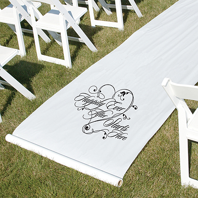 Happily Ever After Aisle Runner - White