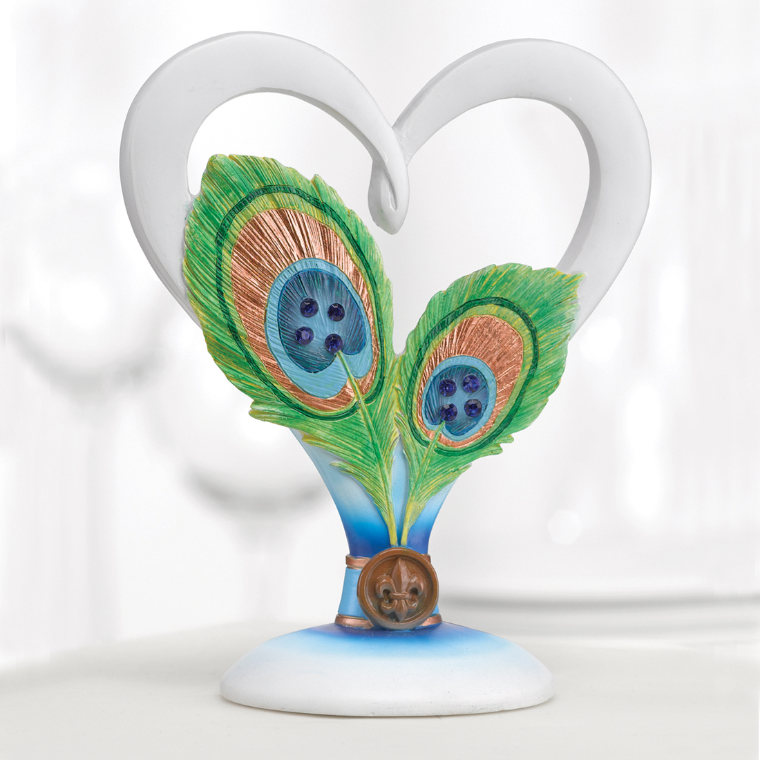 Elegant Peacock Cake Top