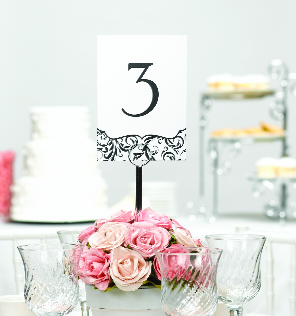 Flourish Table Number Cards