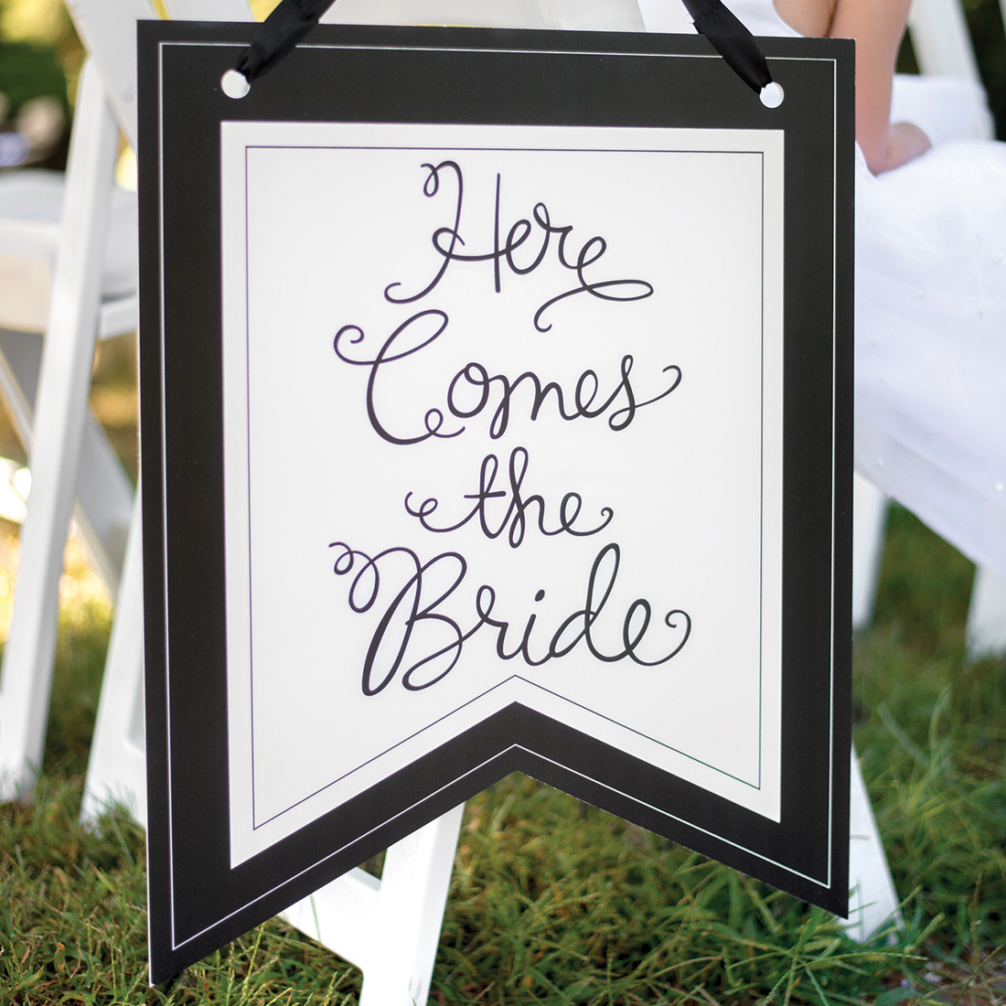Here Comes the Bride Pennant Sign