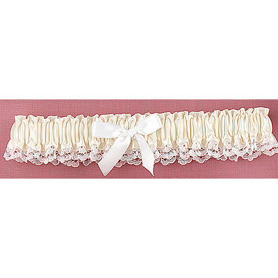 Ivory Ribbon & Lace Garter