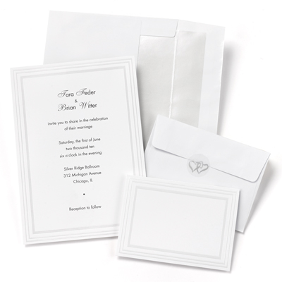 Triple Pearl Border Invitation Kit