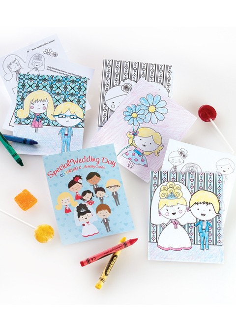 Special Wedding Day Coloring and Activity Cards