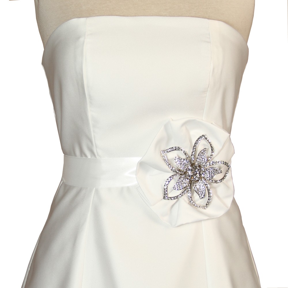 White Verona Bridal Sash -Large
