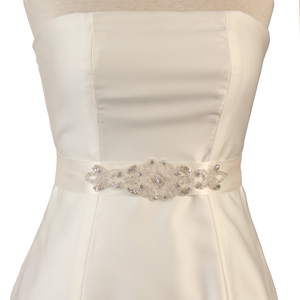 Adriana Bridal Sash -Ivory