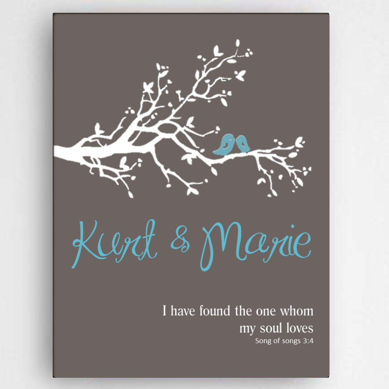 Personalized My Soul Love & Romance Canvas Sign