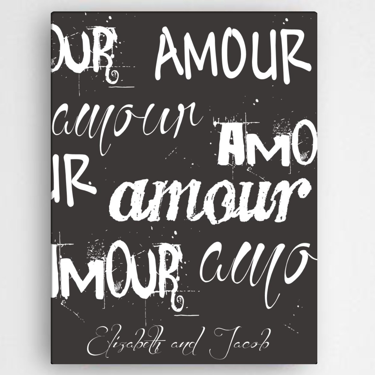 Personalized Our Amour Love & Romance Canvas Sign