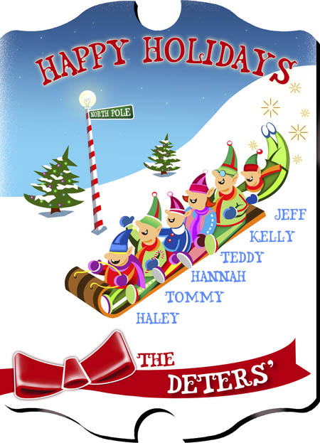 Vintage Personalized Elves Sign