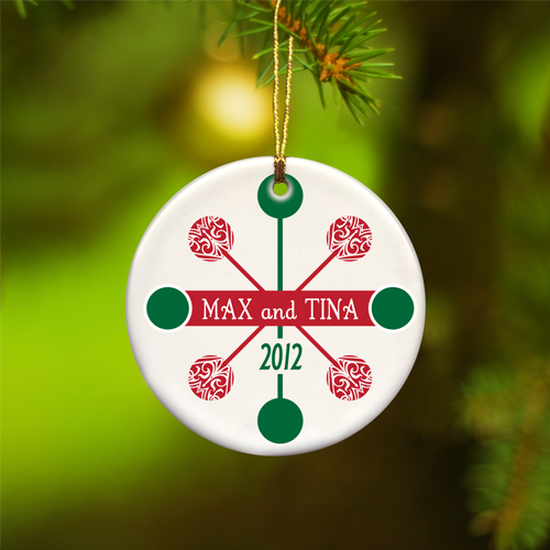 Personalized Contemporary Classics Ornament (Available in 3 Colors)