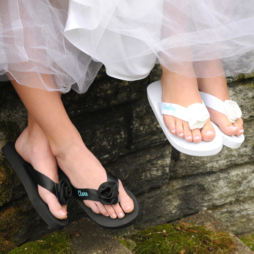 Personalized Rosebud Flip Flops