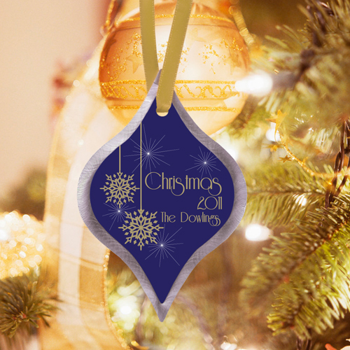 Personalized Evening Snowfall Ornament