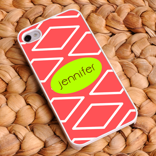 Personalized Geometric Coral iPhone Case