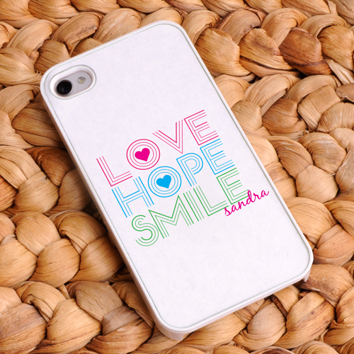 Personalized Love Hope Smile iPhone Case