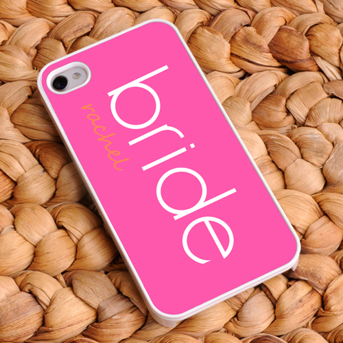 Personalized Pleasantly Pink Bride iPhone Case