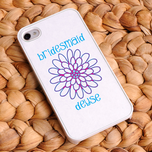 Personalized Delicate Daisy Bridesmaid iPhone Case