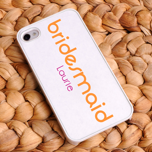 Personalized Orange Crush Bridesmaid iPhone Case