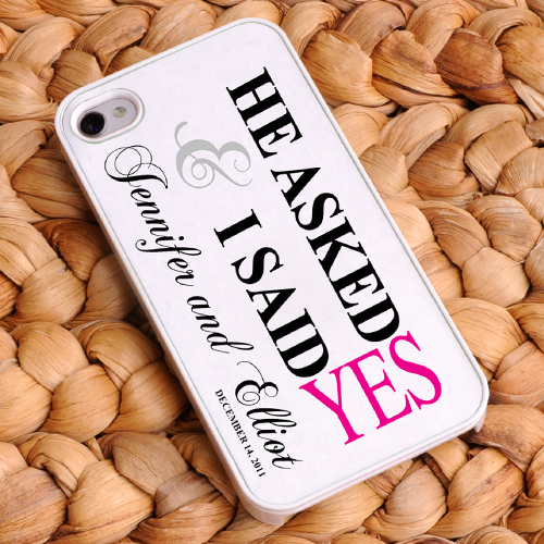 Personalized Pink He Asked iPhone Case
